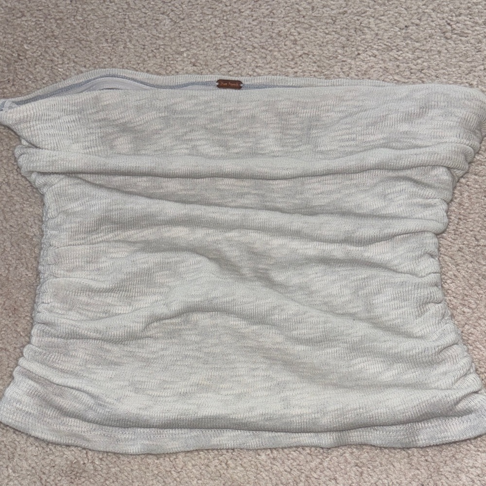 Free People Gray Mesh Tube Top